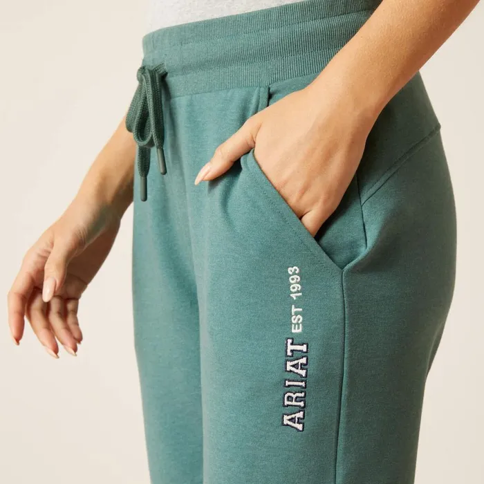 Memento Jogger Silver Pine Heather Women Ariat Pants and Shorts Memento Jogger Silver Pine Heather Women Ariat Pants and Shorts