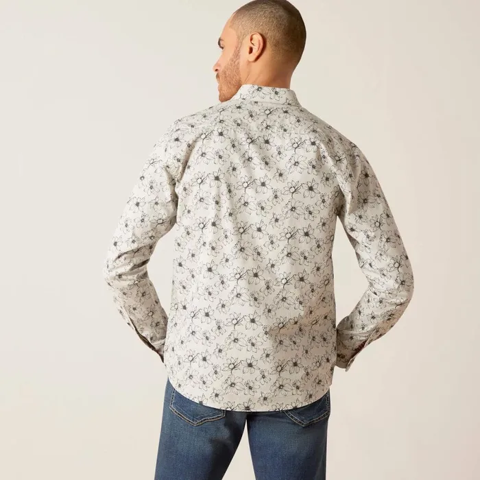 Memphis Stretch Modern Fit Shirt Grey Heather Men Ariat Button Down Shirts Memphis Stretch Modern Fit Shirt Grey Heather Men Ariat Button Down Shirts