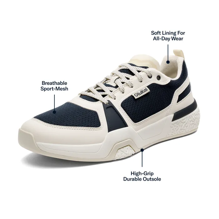Men Anau Mens Court Sneakers Mood Indigo Bright White Olukai Athletic Men Anau Mens Court Sneakers Mood Indigo Bright White Olukai Athletic