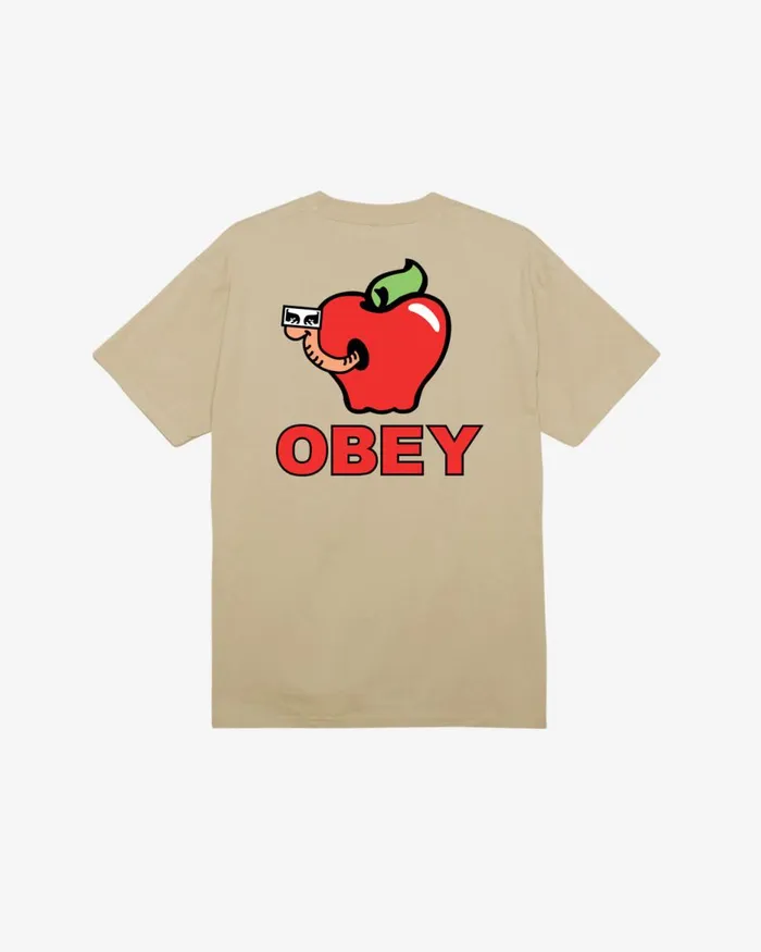 Men APPLE OF MY EYE CLASSIC TSHIRT Sand OBEY Clothing TSHIRTS
