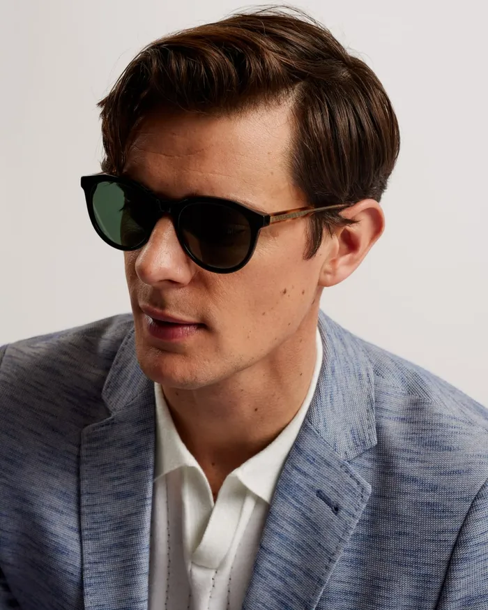Men ARIIE 8211 Round Frame Tortoiseshell Detail Sunglasses Black Ted Baker Sunglasses Men ARIIE 8211 Round Frame Tortoiseshell Detail Sunglasses Black Ted Baker Sunglasses