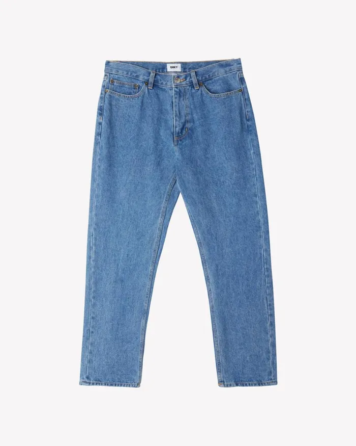 Men BENDER DENIM Stonewash Indigo OBEY Clothing Denim