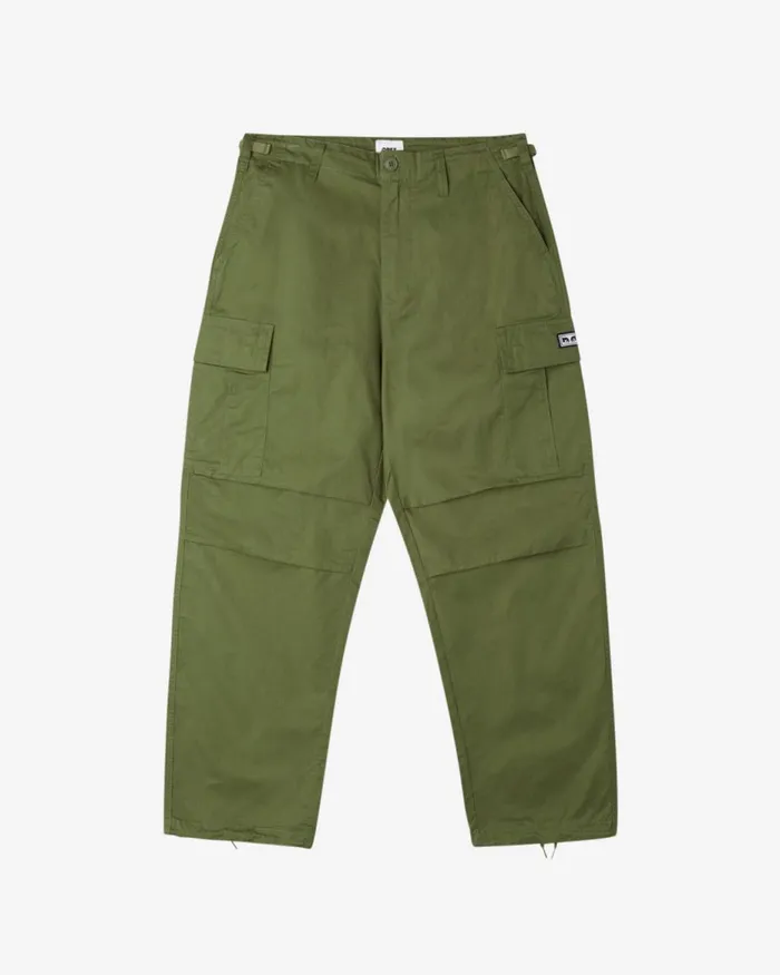 Men BIG TIMER CARGO PANT Washed Black OBEY Clothing BOTTOMS