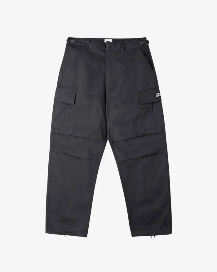 Men BIG TIMER CARGO PANT Washed Black OBEY Clothing BOTTOMS