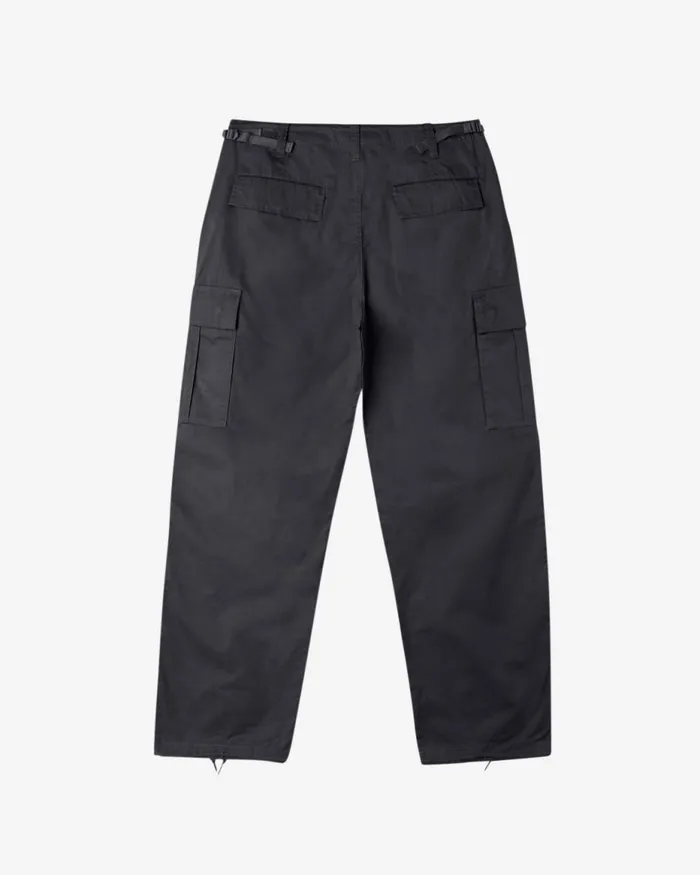 Men BIG TIMER CARGO PANT Washed Black OBEY Clothing BOTTOMS
