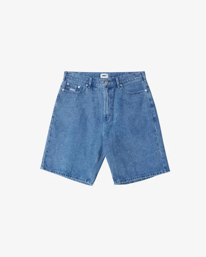 Men BIGWIG BAGGY DENIM SHORT Laurel Wreath OBEY Clothing BIGWIG