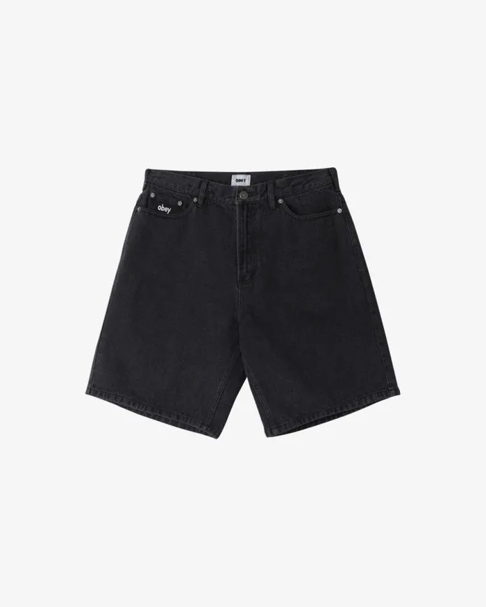 Men BIGWIG BAGGY DENIM SHORT Laurel Wreath OBEY Clothing BIGWIG