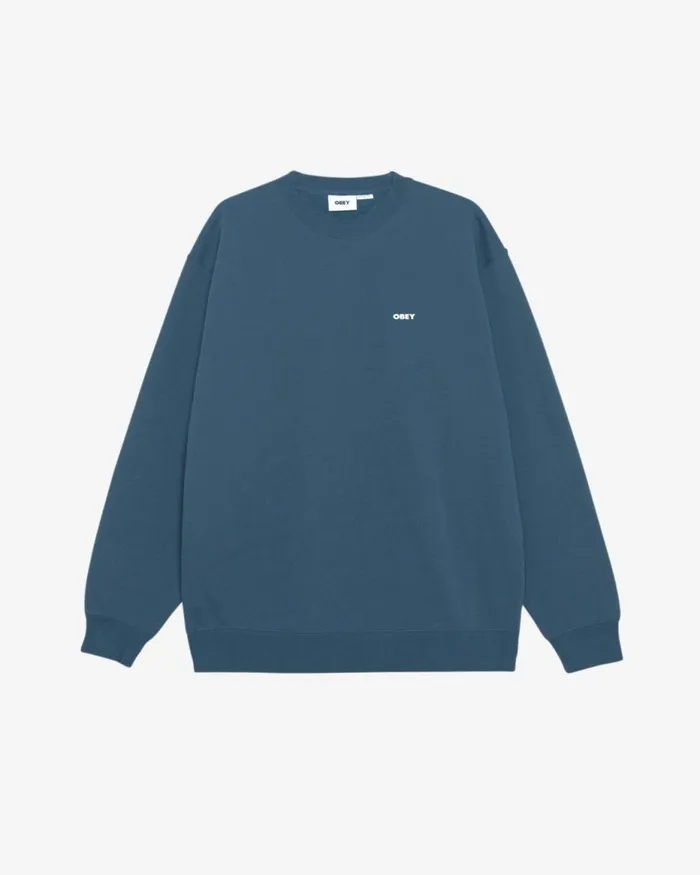 Men BOLD HEAVYWEIGHT CREWNECK Peach Parfait OBEY Clothing SWEATSHIRTS