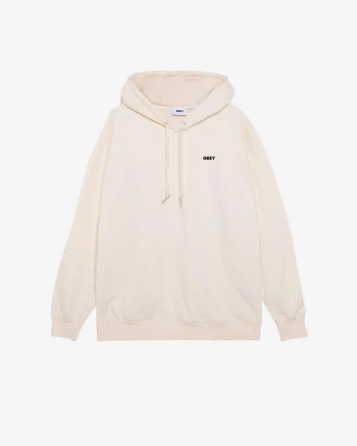 Men BOLD HEAVYWEIGHT PULLOVER Unbleached OBEY Clothing SWEATSHIRTS