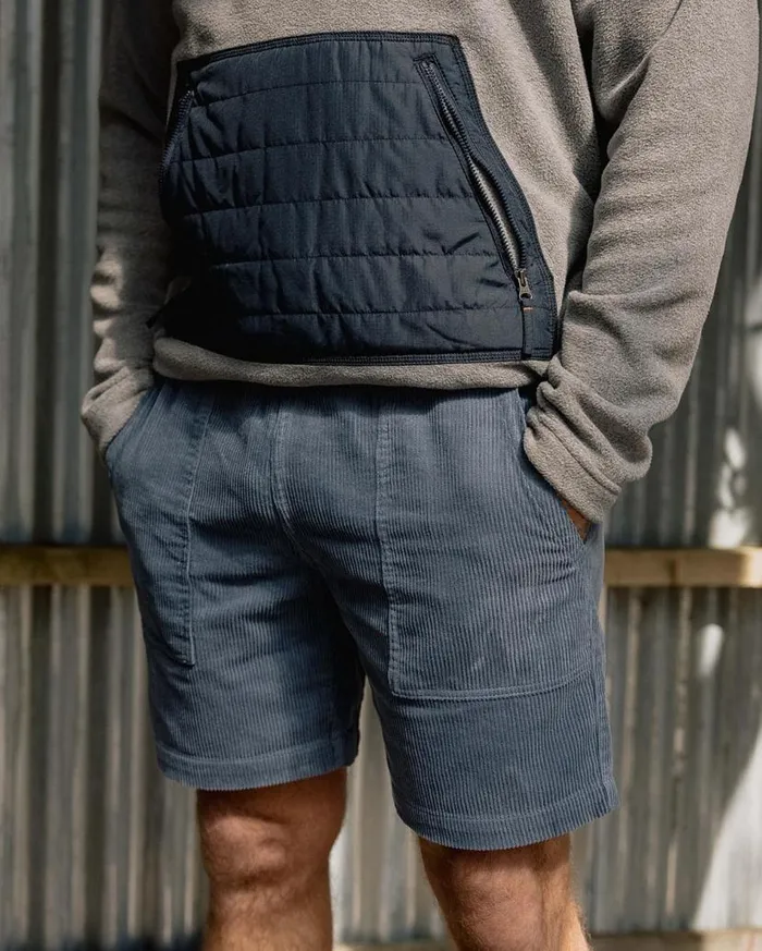 Men Bottoms Passenger Topanga Cord Shorts Stone Blue Stone Blue