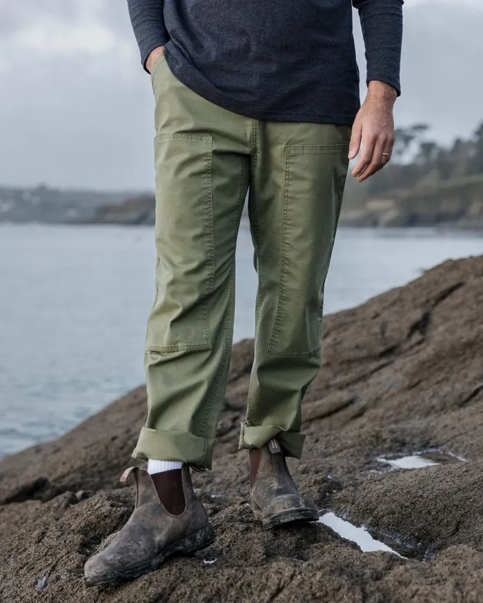 Men Bottoms Passenger Vantage Organic Cotton Canvas Trouser Khaki Khaki