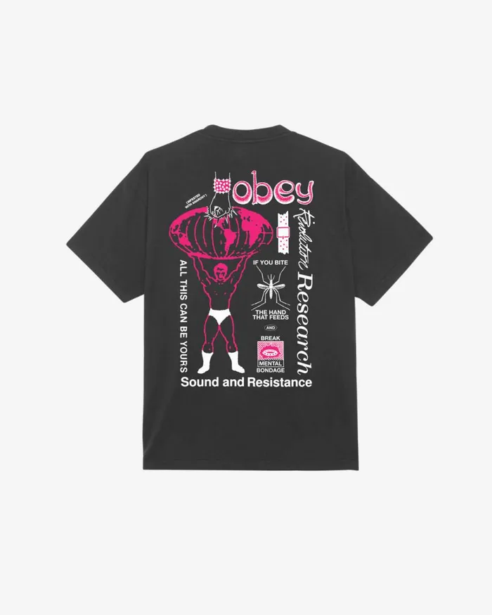Men BREAK MENTAL BONDAGE HEAVYWEIGHT TSHIRT White OBEY Clothing TSHIRTS