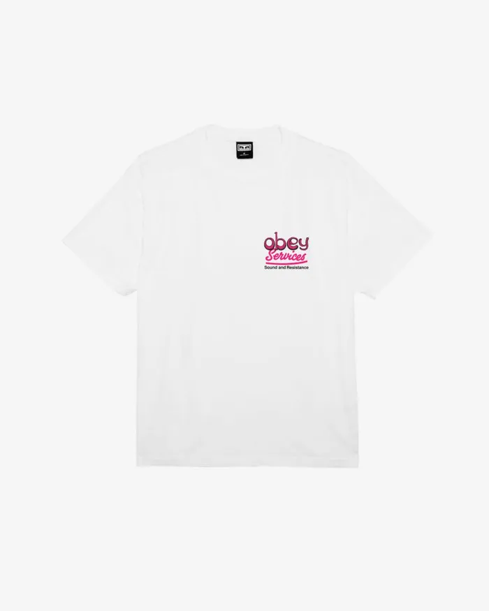 Men BREAK MENTAL BONDAGE HEAVYWEIGHT TSHIRT White OBEY Clothing TSHIRTS