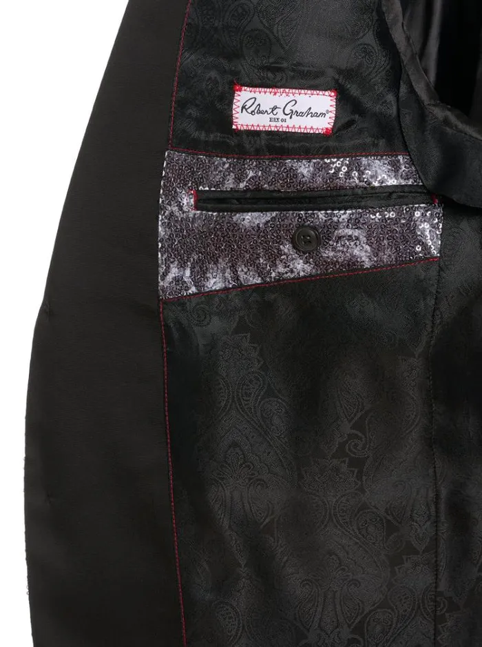 Men CALO SEQUIN BLAZER Black Robert Graham Blazers