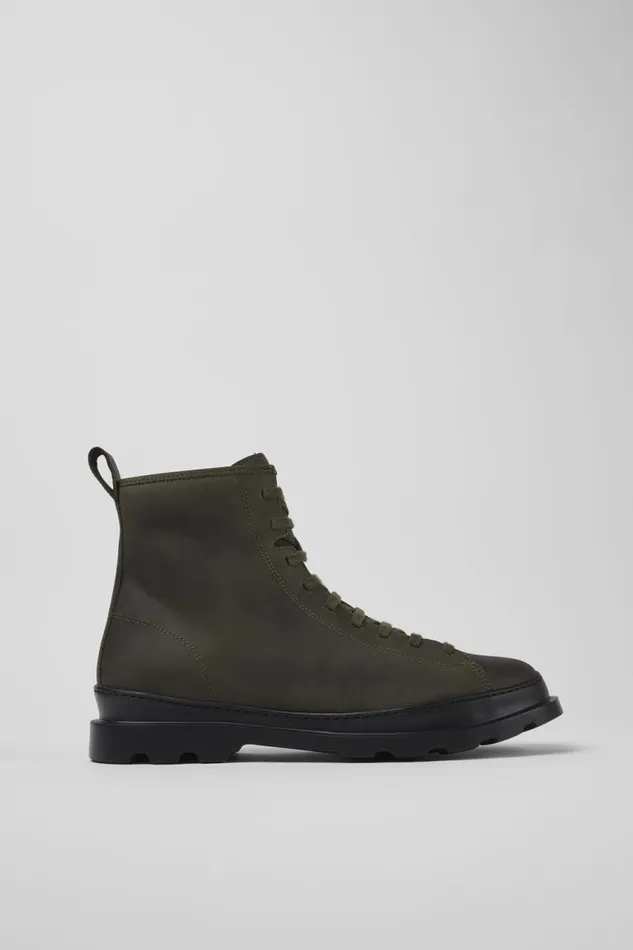 Men Camper Ankle Boots Brutus Green Medium Lace Boot Men Camper Ankle Boots Brutus Green Medium Lace Boot