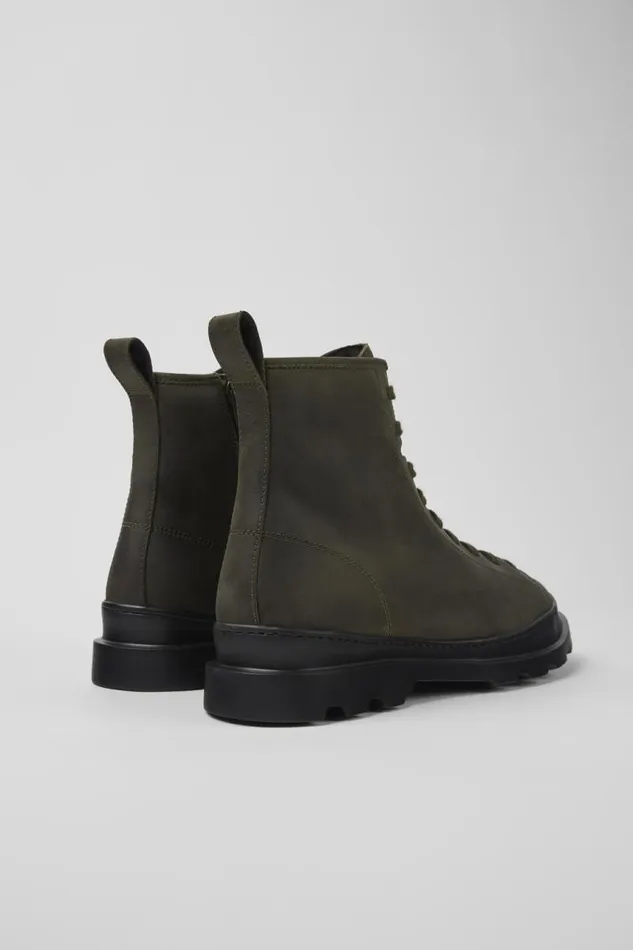 Men Camper Ankle Boots Brutus Green Medium Lace Boot Men Camper Ankle Boots Brutus Green Medium Lace Boot