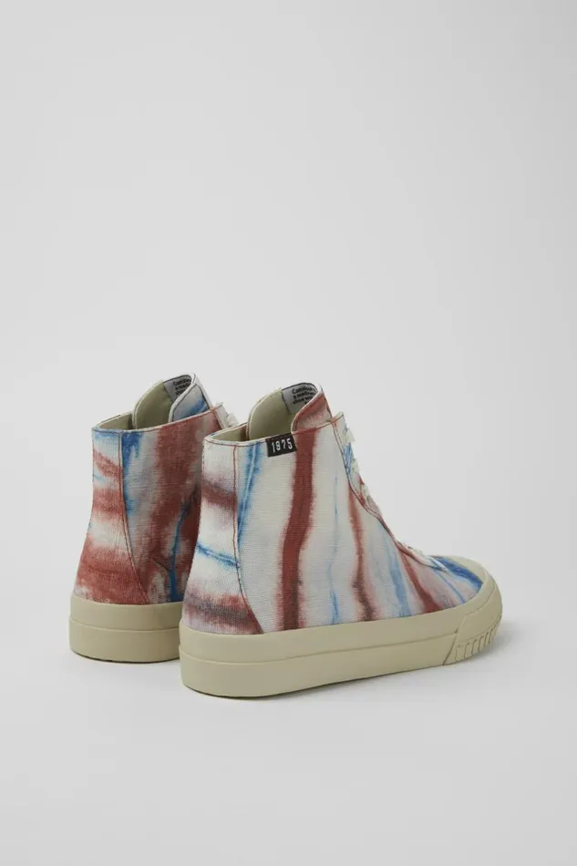 Men Camper Ankle Boots Camper X EFI Multicolored Organic Cotton Sneakers Men Camper Ankle Boots Camper X EFI Multicolored Organic Cotton Sneakers