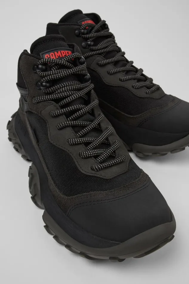 Men Camper Ankle Boots Karst Trek GORETEX Black And Gray Ankle Boots
