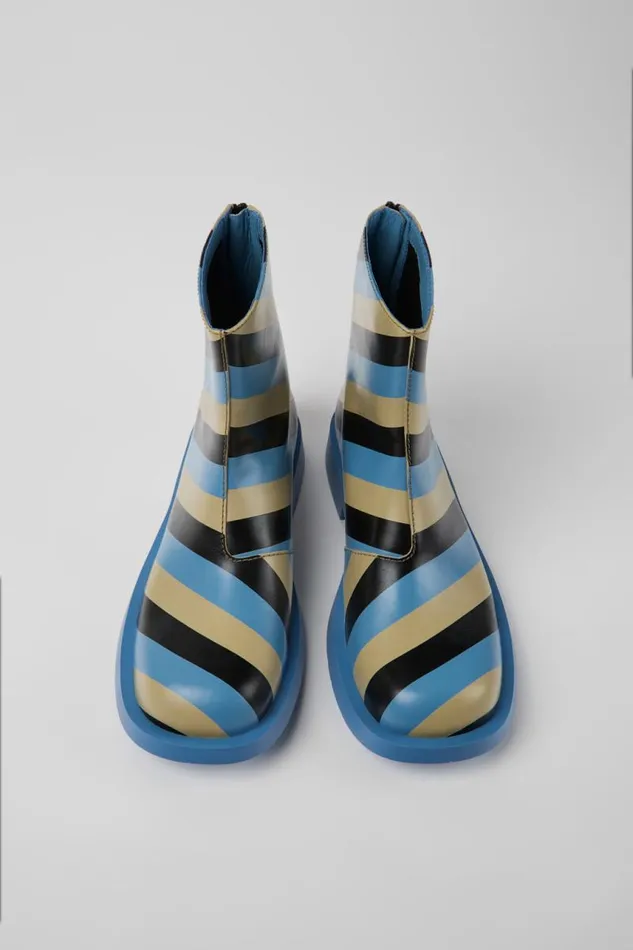 Men Camper Ankle Boots MIL 1978 Multicolored Leather Ankle Boots Men Camper Ankle Boots MIL 1978 Multicolored Leather Ankle Boots