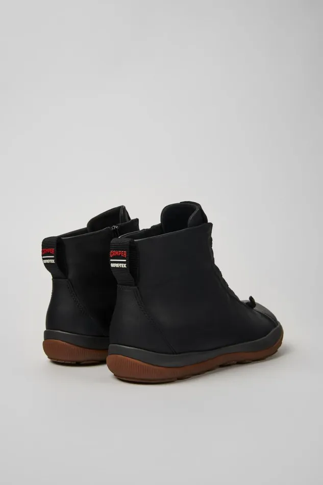Men Camper Ankle Boots Peu Pista GORETEX Black Leather Ankle Boots Men Camper Ankle Boots Peu Pista GORETEX Black Leather Ankle Boots