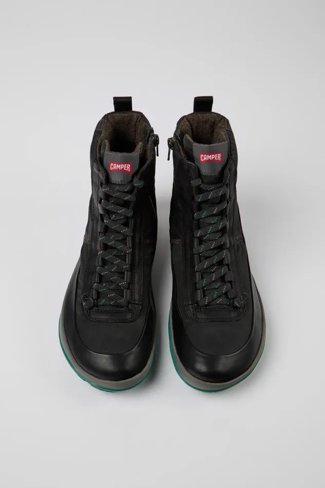 Men Camper Ankle Boots Peu Pista Gray And Black Boots Men Camper Ankle Boots Peu Pista Gray And Black Boots