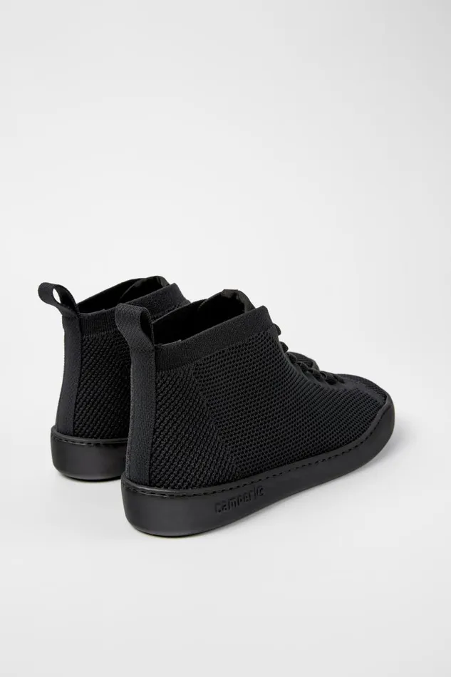 Men Camper Ankle Boots Peu Touring Black Onepiece Knit Sneakers Men Camper Ankle Boots Peu Touring Black Onepiece Knit Sneakers