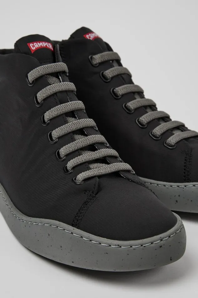 Men Camper Ankle Boots Peu Touring Black Recycled PET Sneaker Boots