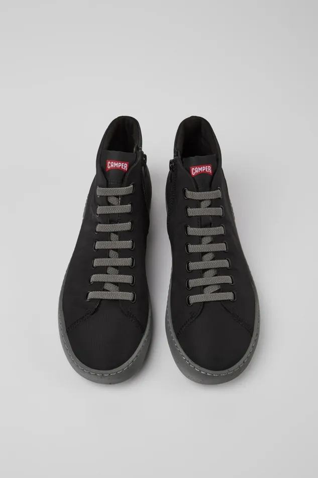 Men Camper Ankle Boots Peu Touring Black Recycled PET Sneaker Boots Men Camper Ankle Boots Peu Touring Black Recycled PET Sneaker Boots