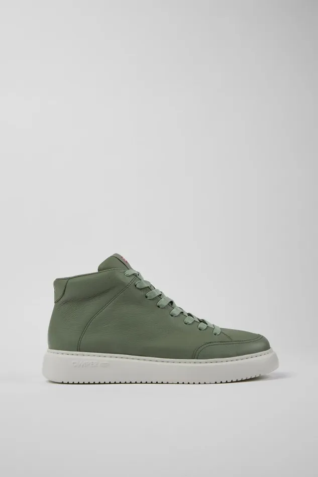 Men Camper Ankle Boots Runner K21 Green Leather Sneakers Men Camper Ankle Boots Runner K21 Green Leather Sneakers