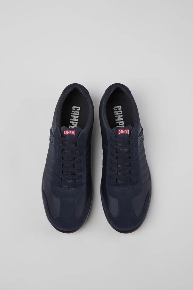 Men Camper Casual Shoes Pelotas XLite Blue Textile And Nubuck Shoes Men Camper Casual Shoes Pelotas XLite Blue Textile And Nubuck Shoes