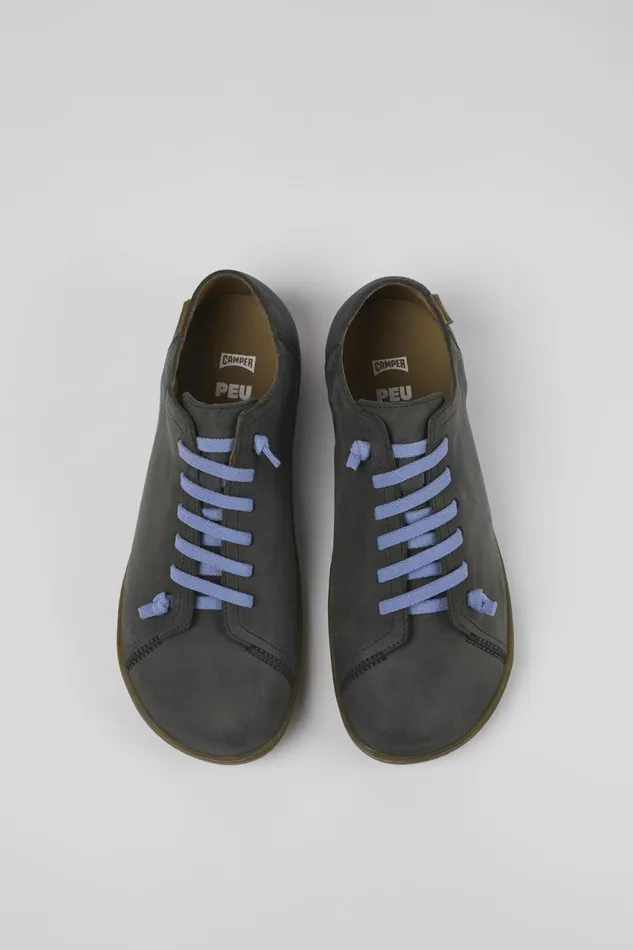 Men Camper Casual Shoes Peu Gray Nubuck Shoes Men Camper Casual Shoes Peu Gray Nubuck Shoes