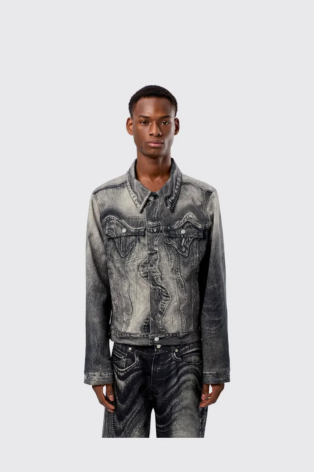 Men Camper Denim Denim Jacket BlackGray Denim Jacket Men Camper Denim Denim Jacket BlackGray Denim Jacket