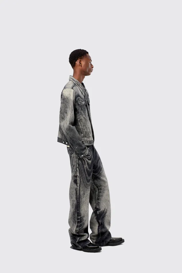 Men Camper Denim Denim Jacket BlackGray Denim Jacket Men Camper Denim Denim Jacket BlackGray Denim Jacket