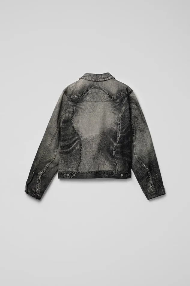 Men Camper Denim Denim Jacket BlackGray Denim Jacket Men Camper Denim Denim Jacket BlackGray Denim Jacket