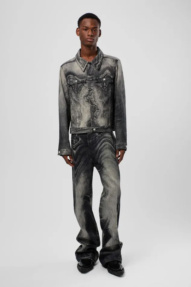 Men Camper Denim Denim Jacket BlackGray Denim Jacket Men Camper Denim Denim Jacket BlackGray Denim Jacket