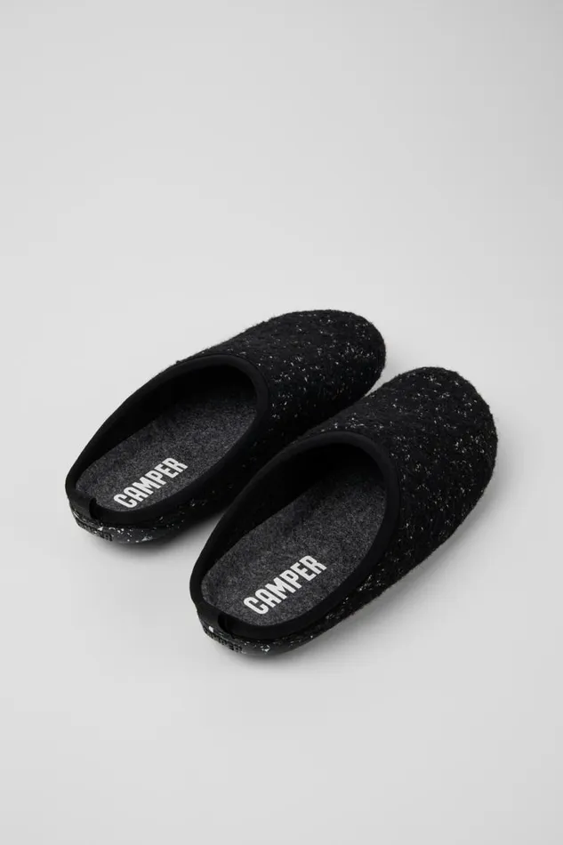 Men Camper Non Leather Shoes Wabi Black And White Slippers Men Camper Non Leather Shoes Wabi Black And White Slippers