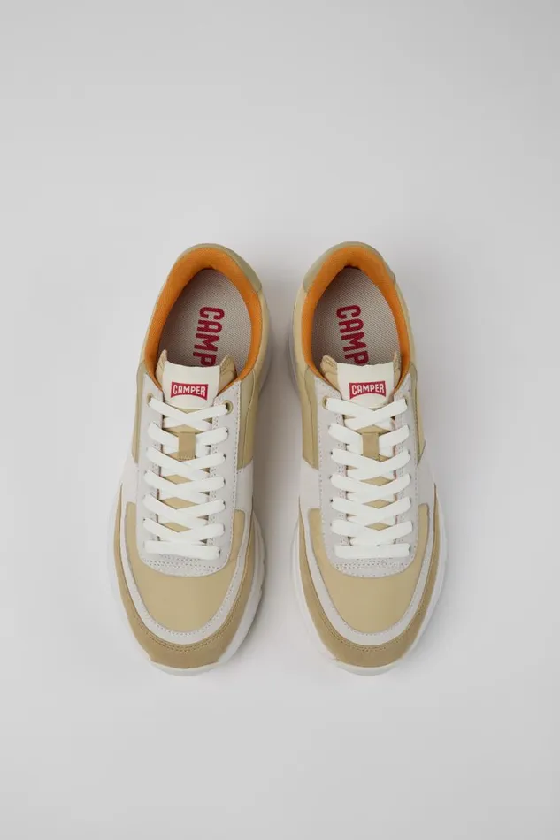 Men Camper Sneakers Drift Beige And White Nubuck Sneakers Men Camper Sneakers Drift Beige And White Nubuck Sneakers