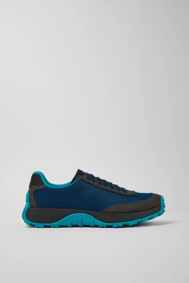 Men Camper Sneakers Drift Trail VIBRAM Blue Recycled PET And Nubuck Sneakers Men Camper Sneakers Drift Trail VIBRAM Blue Recycled PET And Nubuck Sneakers