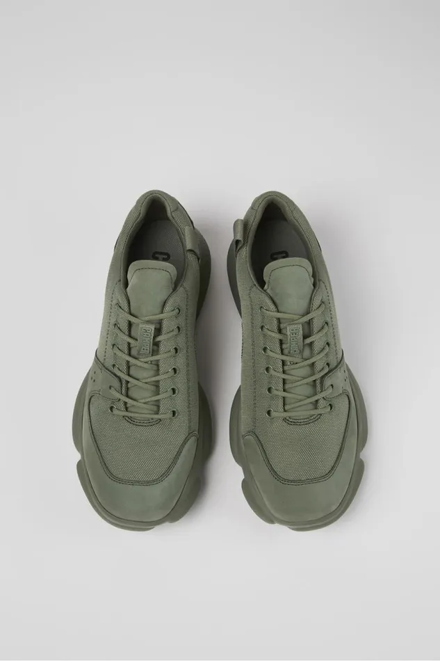 Men Camper Sneakers Karst Green Leather And Recycled PET Sneakers Men Camper Sneakers Karst Green Leather And Recycled PET Sneakers