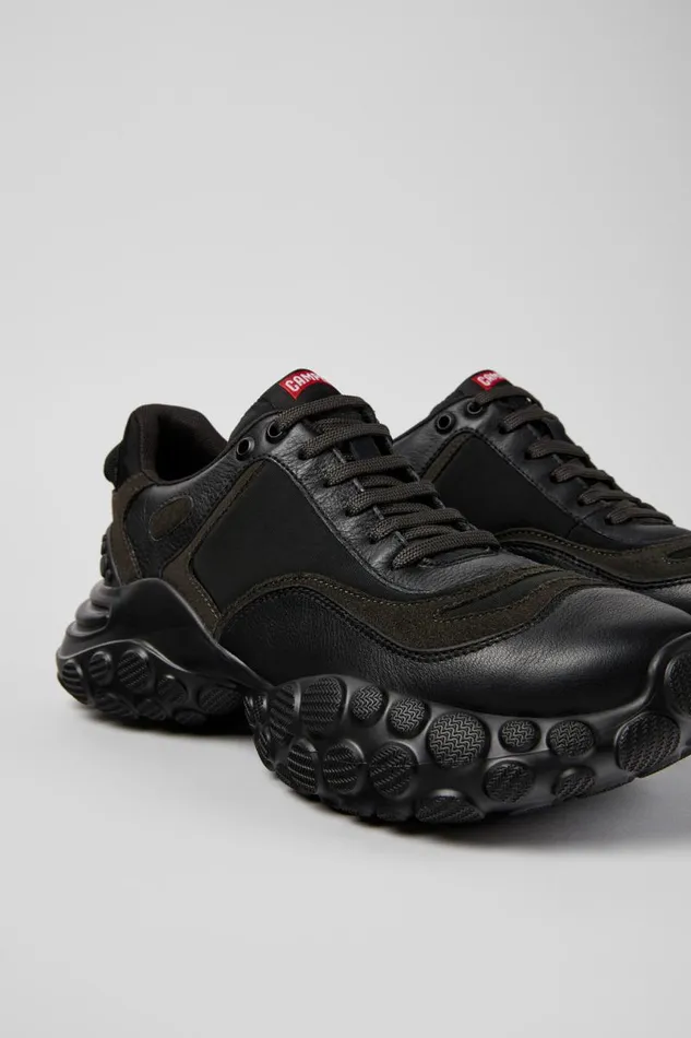 Men Camper Sneakers Pelotas Mars Black TextileLeather Sneaker