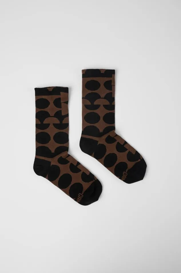 Men Camper Socks Sox Socks Brown And Black Socks