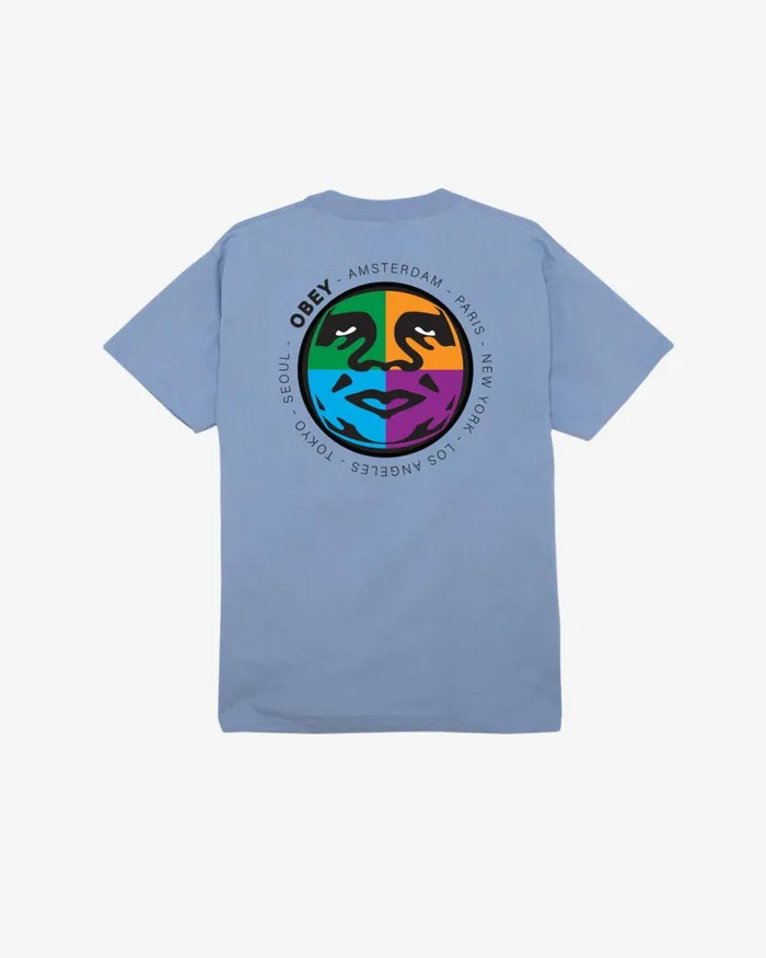 Men CITY BUILT CLASSIC TSHIRT Digital Violet OBEY Clothing TSHIRTS