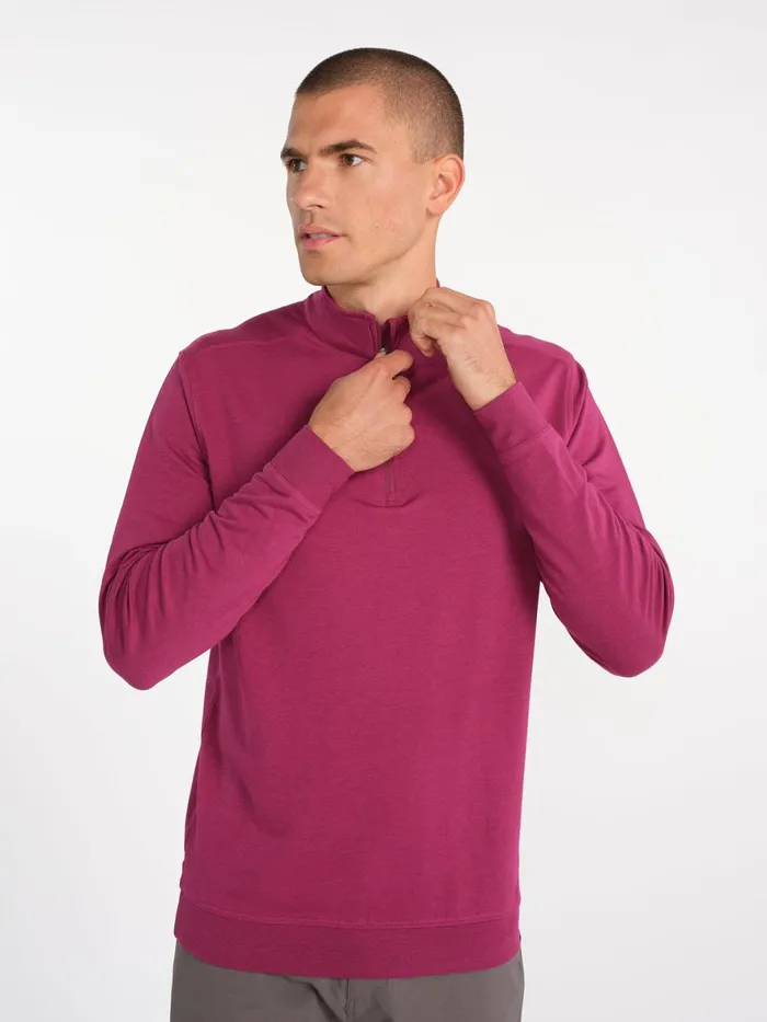 Men Cloud French Terry Quarter Zip Tasc Performance Quarter Zips