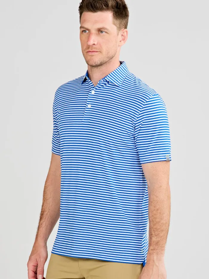 Men Cloud Polo 8211 Air Stripe Tasc Performance Polo Shirts