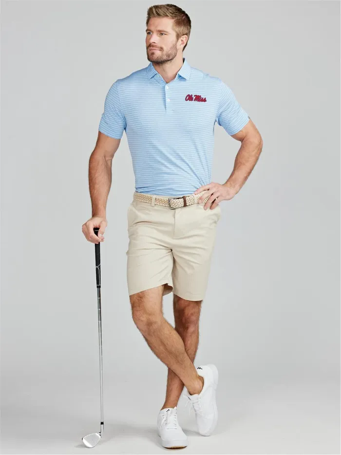 Men Cloud Polo 8211 Brookline Stripe 8211 Ole Miss Tasc Performance Polo Shirts