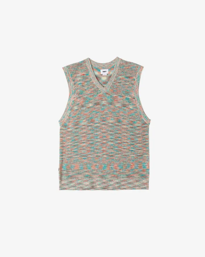 Men CLYNTON SWEATER VEST Multi OBEY Clothing SWEATERS