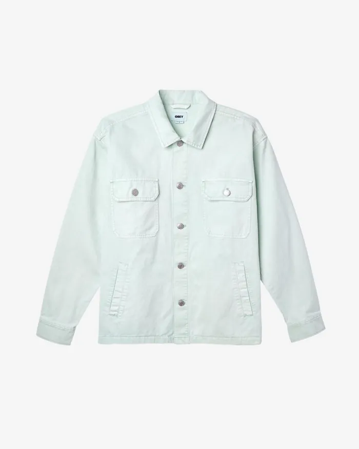 Men DIVISION SHIRT JACKET Pigment Black OBEY Clothing JACKETS