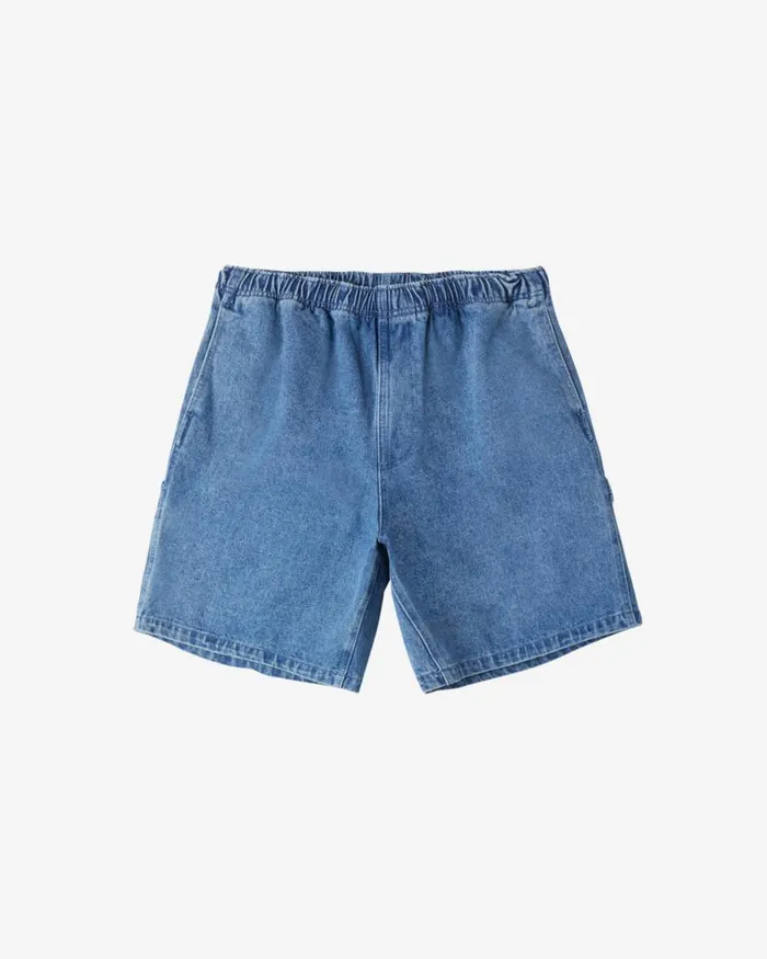 Men EASY DENIM CARPENTER SHORT Stone Wash Indigo OBEY Clothing Denim