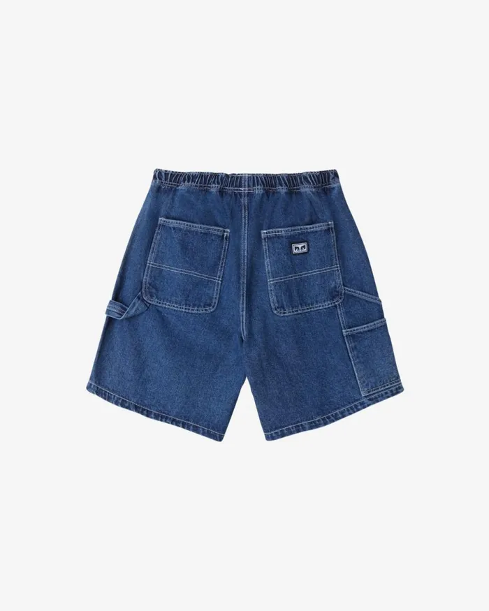 Men EASY DENIM CARPENTER SHORT Stone Wash Indigo OBEY Clothing Denim