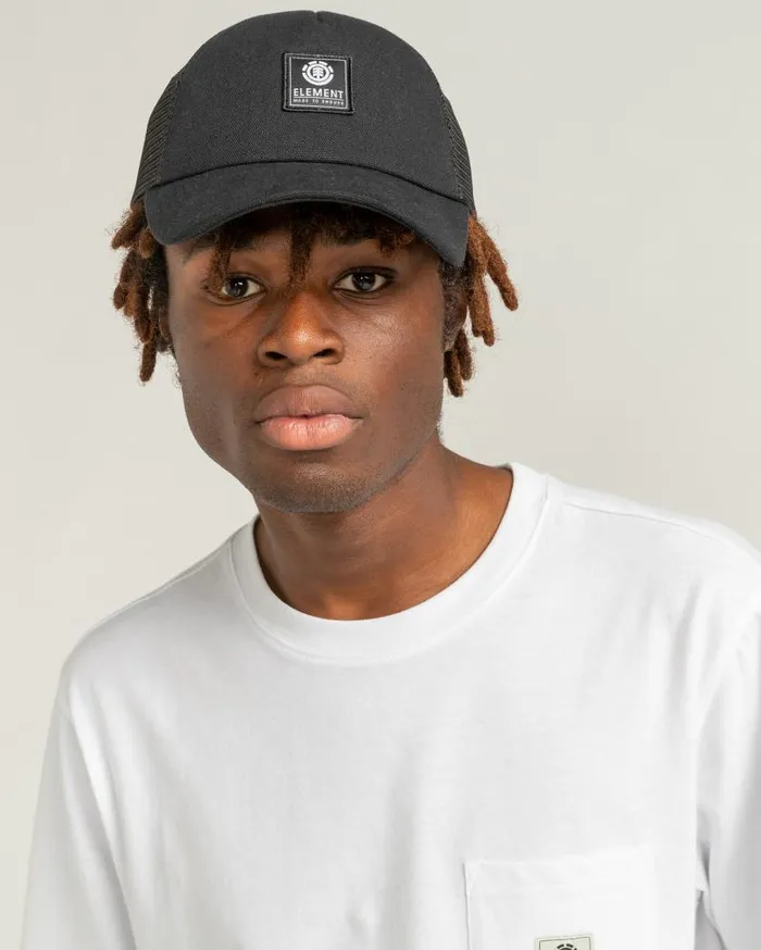 Men Element Hats and Beanies Icon Mesh Trucker Hat All Black Men Element Hats and Beanies Icon Mesh Trucker Hat All Black